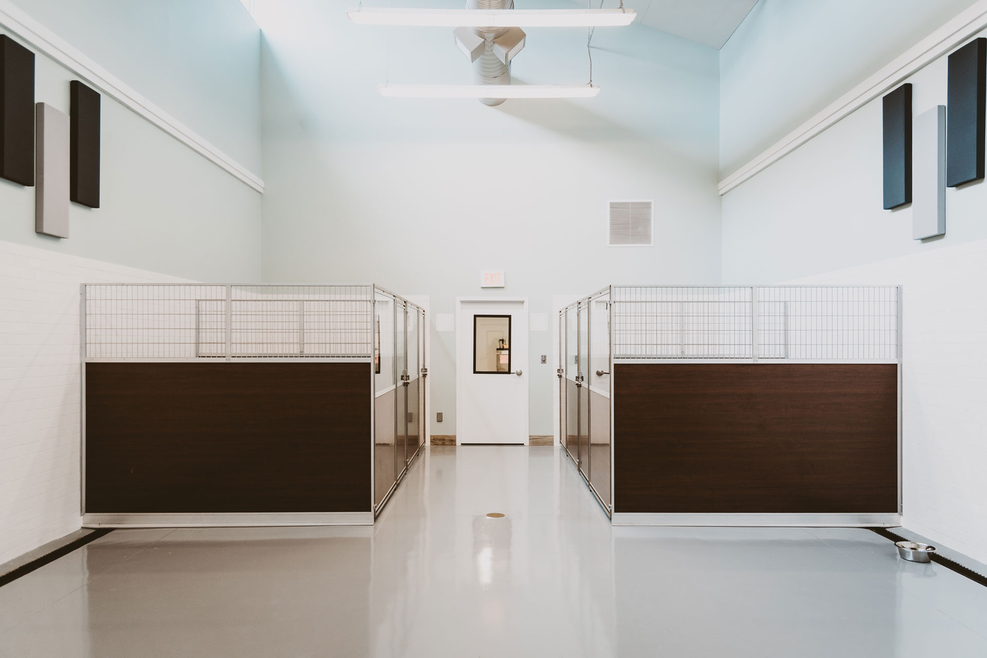 Room with animal cages